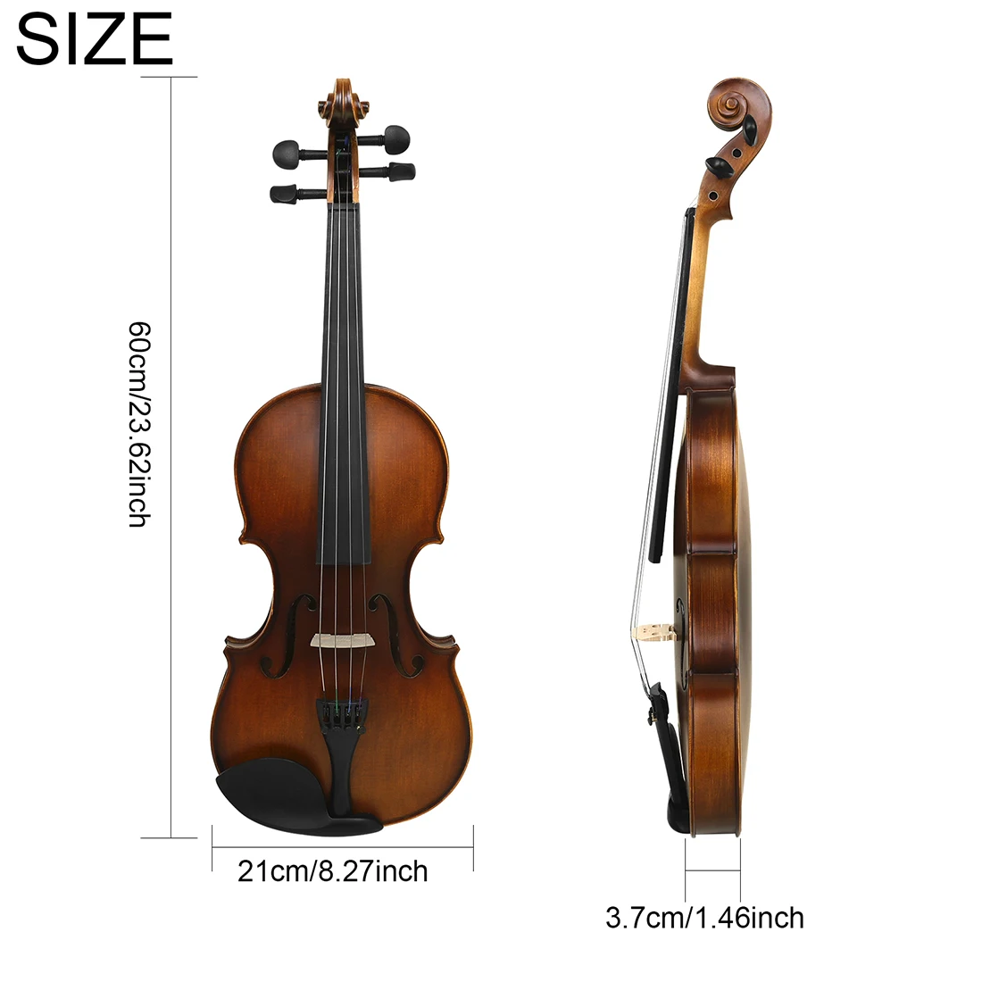 IRIN AV-526 4/4 كمان من خشب التنوب العلوي من خشب القيقب للظهر والجوانب ولوحة أصابع من خشب الورد مع علبة مثلثة كمان احترافي