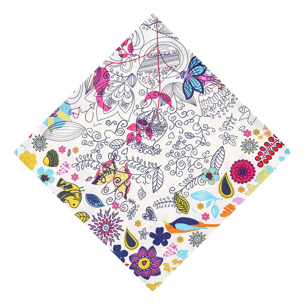 130cm Brand Square Scarf Women Silk Scarf 2022 New Pashmina Design Butterfly Flower Women Shawl Bandana Kerchief Scarves