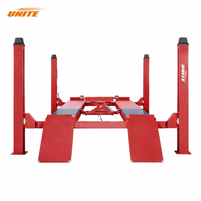 UNITE Vehicle Lifts 4.0T Capacity U-FS40 4 Post car hoist hydraulic car lift with car jack lift Other Vehicle Equipment