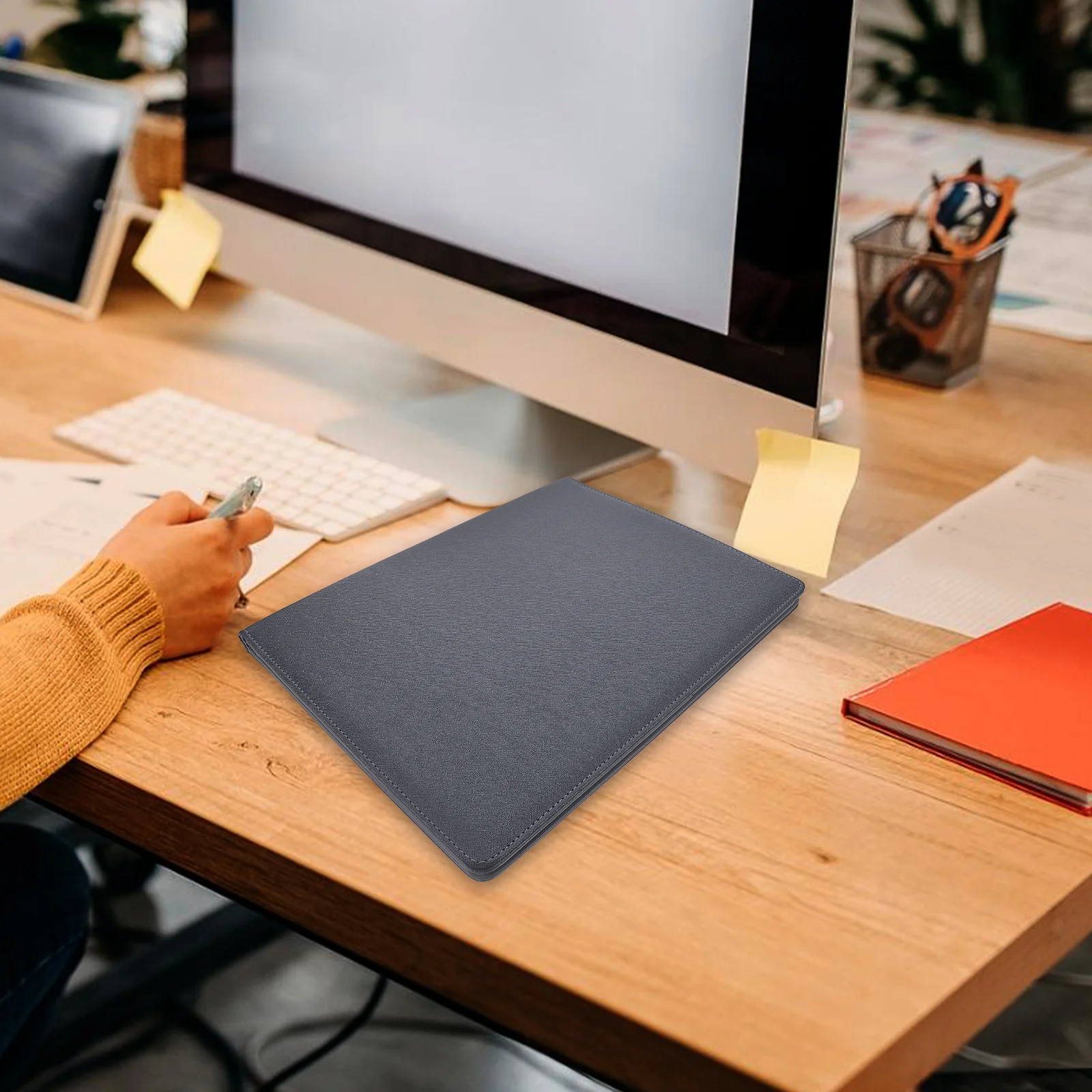 

1pc Business Binders Portfolio Organizer Office Document File Storage Work Binder For Men Conference Resume Padfolio