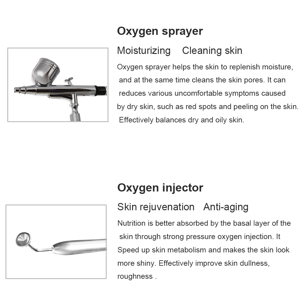 Water Oxygen Facial Machine Nano Sprayer Airbrush Face Cleansing Oxygen Injection Anti-Aging Skin Rejuvenation Beauty Device