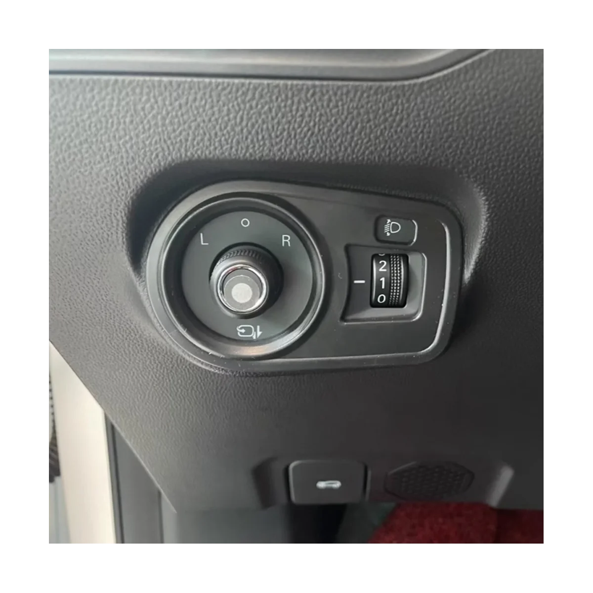 Cubierta de interruptor de faro de coche, pegatina embellecedora de decoración Interior, accesorios de fibra de carbono ABS para MG 4 MG4 EV Mulan 2023