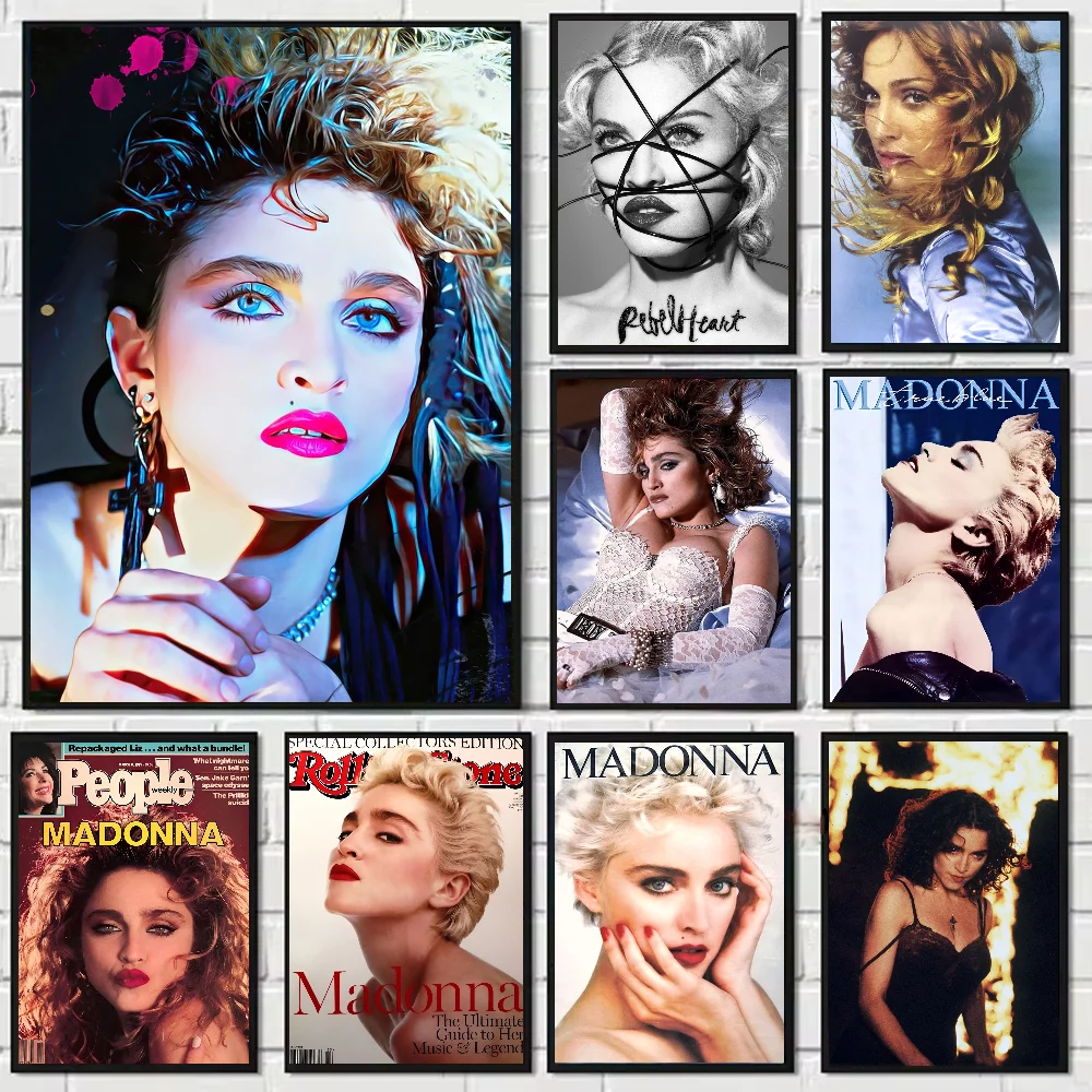 

M-Madonna Singer Poster HD art sticky wall waterproof home living room bedroom bar aesthetic decoration