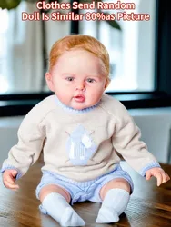 22 Inch George Reborn Doll Handmade Soft Bebe Newborn Baby Clothes Send Random Soft Touch Newborn Baby Doll