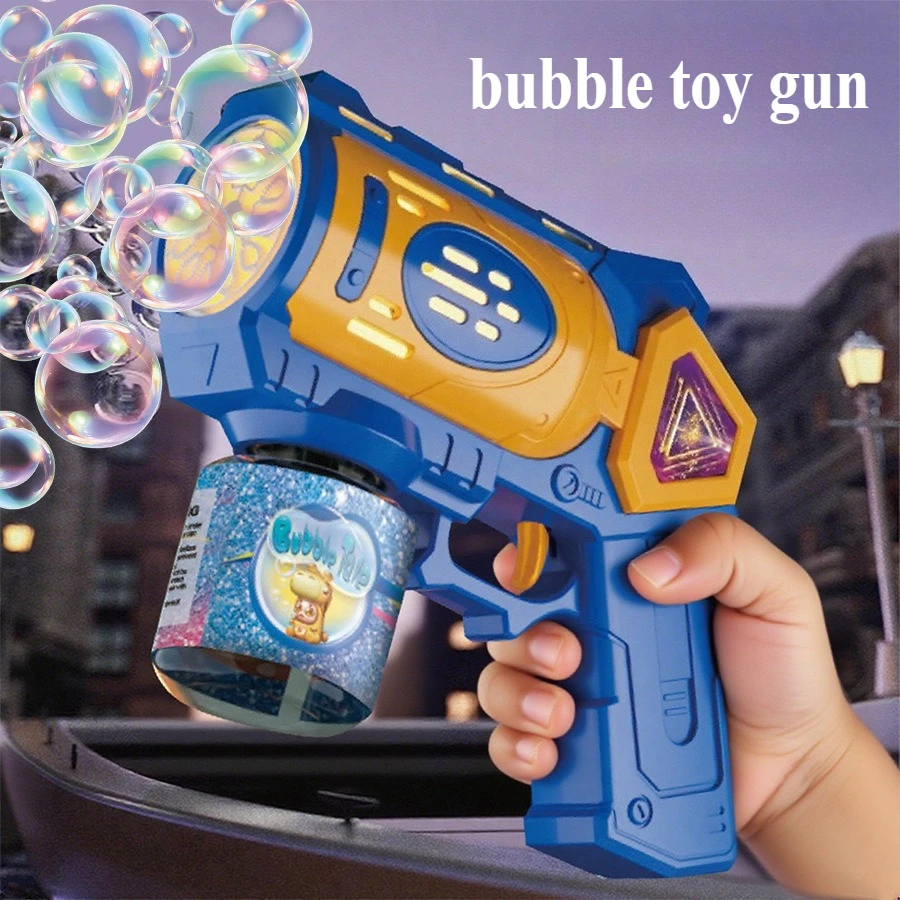 Pistola giocattolo per bolle per bambini, macchina per bolle completamente automatica, regali giocattolo portatili per ragazzi e ragazze