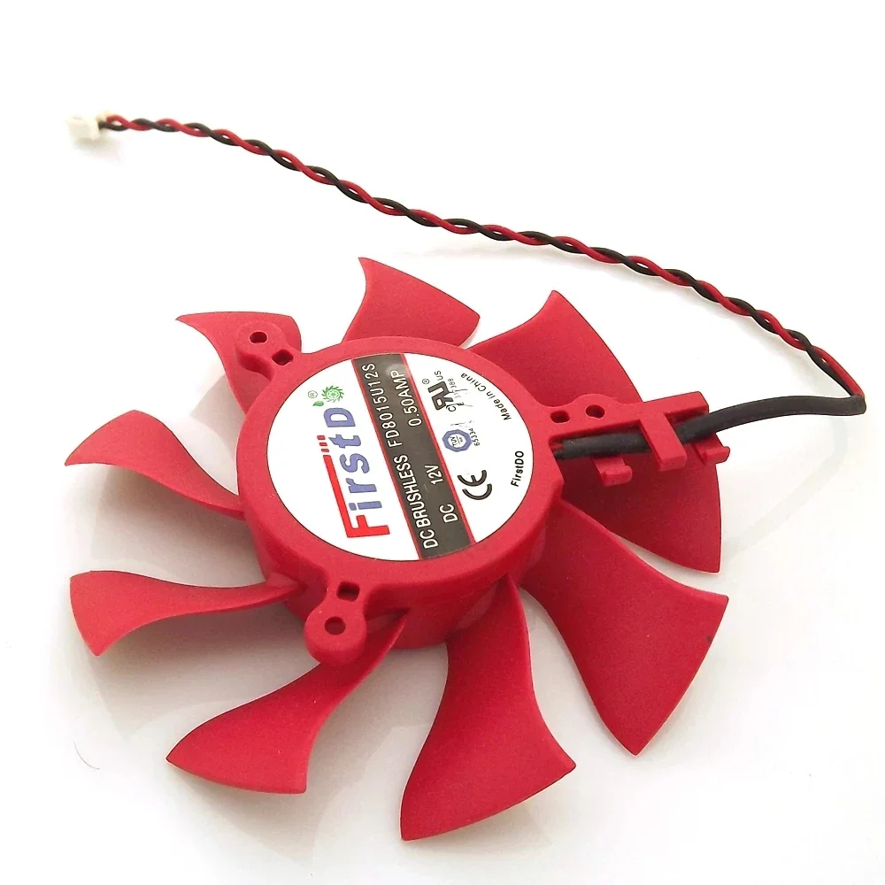 

FD8015U12S DC BRUSHLESS FAN 12V 0.50A 74mm 39x39x39mm Graphics/Video Card Fan 2Pin