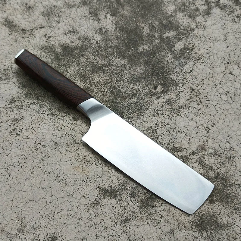 6.7 Inch Nakiri Knife VG10 Powder Alloy Steel Blade Sharp Chef Cleaver Meat Slicing Vegetables Kitchen Knives Wenge Wood Handle
