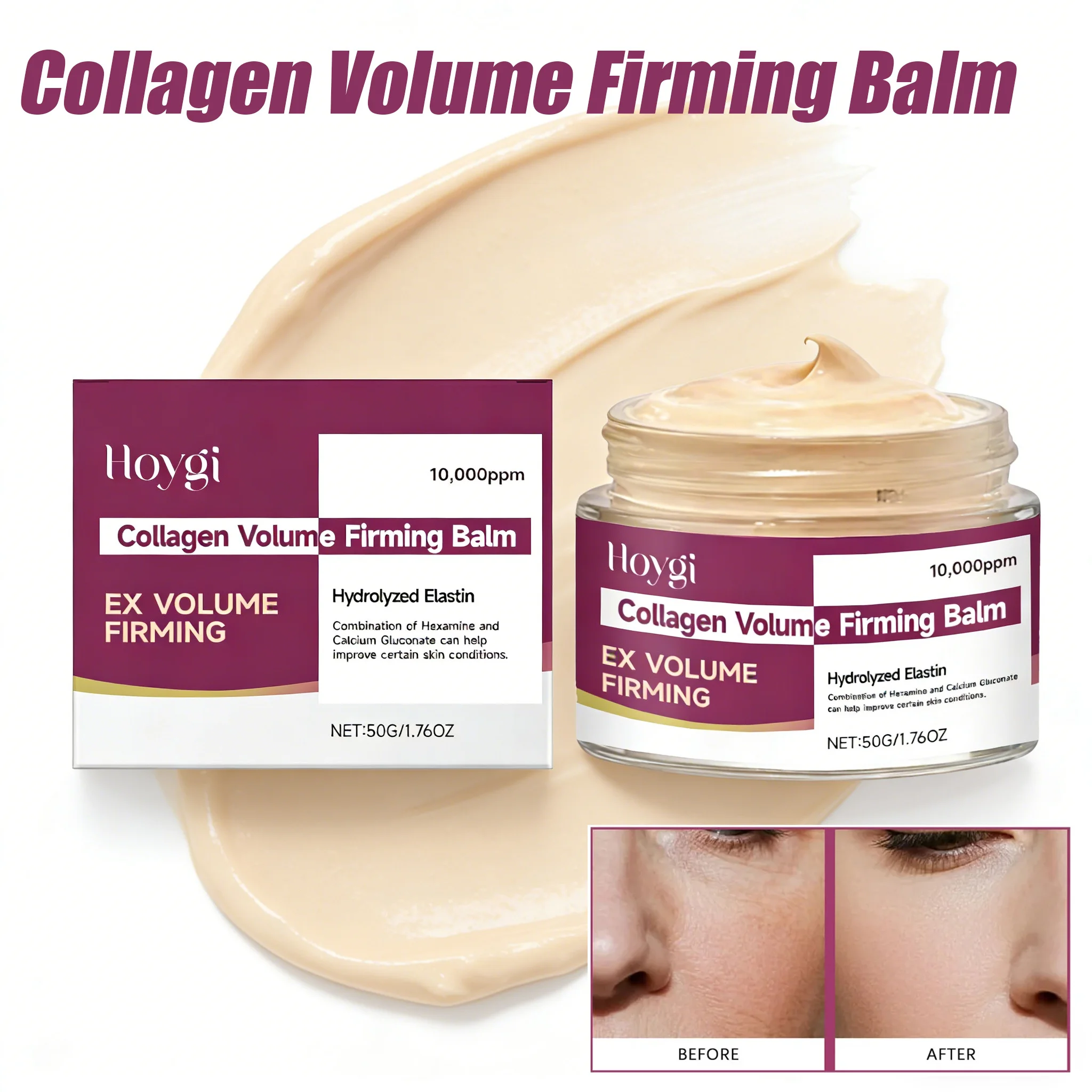 Crema Facial Reafirmante de Colágeno y Calcio, Hidratante, Suavizante, Reafirmante y con Efecto Lifting para Piel Flácida