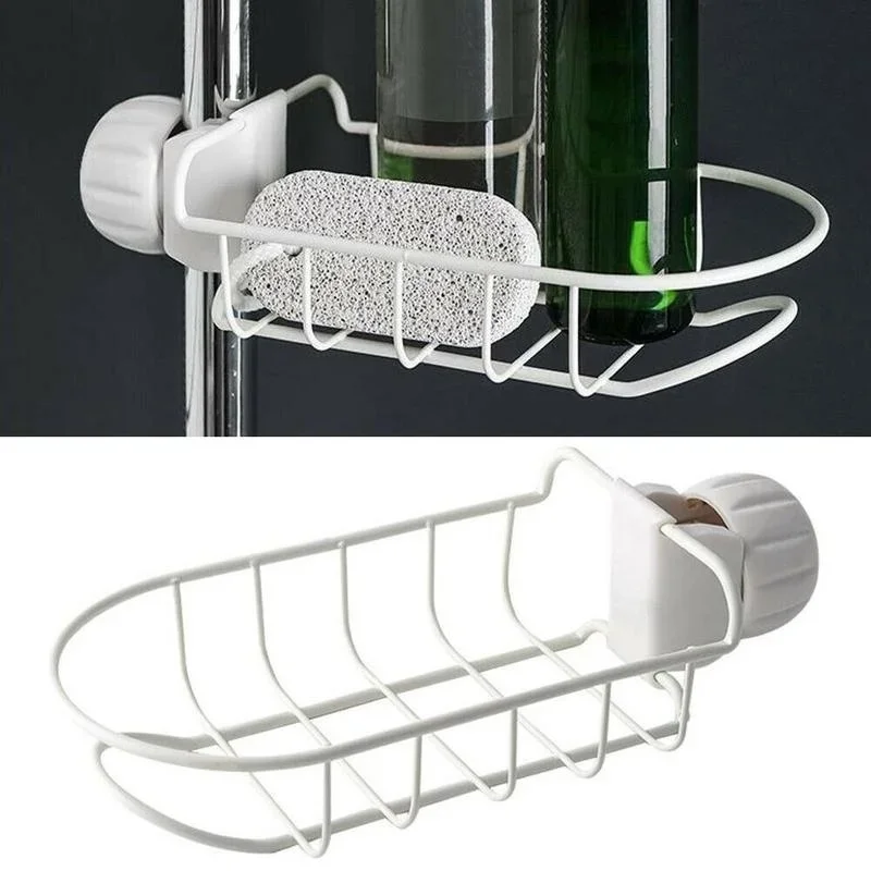 1PC Kitchen Sink Faucet Sponge Soap Cloth Drain Rack Storage Organizer Holder Shelf Dish Holder
