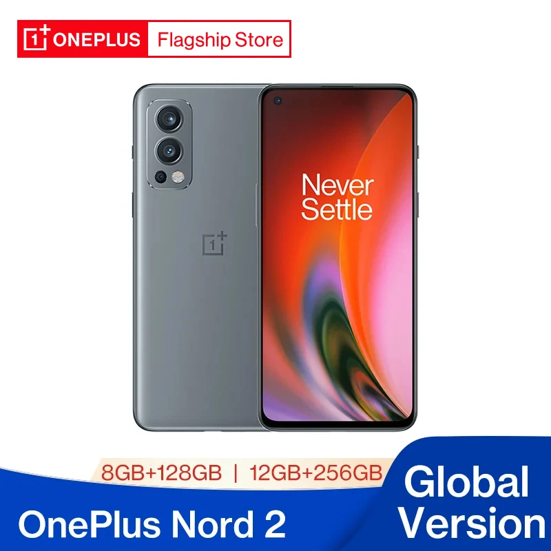 

OnePlus Nord 2 5G 8GB 128GB Global Version 50MP AI Camera OIS MTk Dimensity 1200-AI Warp Charge 65