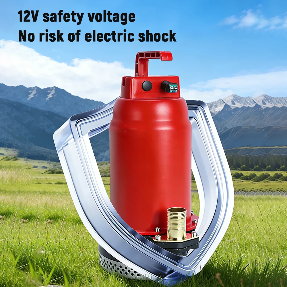 Rechargeable Lithium Battery DC 12V 200W Submersible Pump with Remote Control High Flow 3.5m³/H 7M Head Agricultural Irrigation