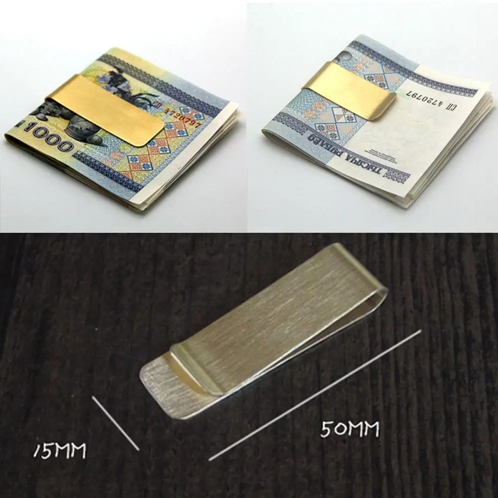 Design Banknote Holder Money Metal Holder Silver Metal Clamp Gold Color Wallet Credit Card ID Clips Money Clip Cash Clamp