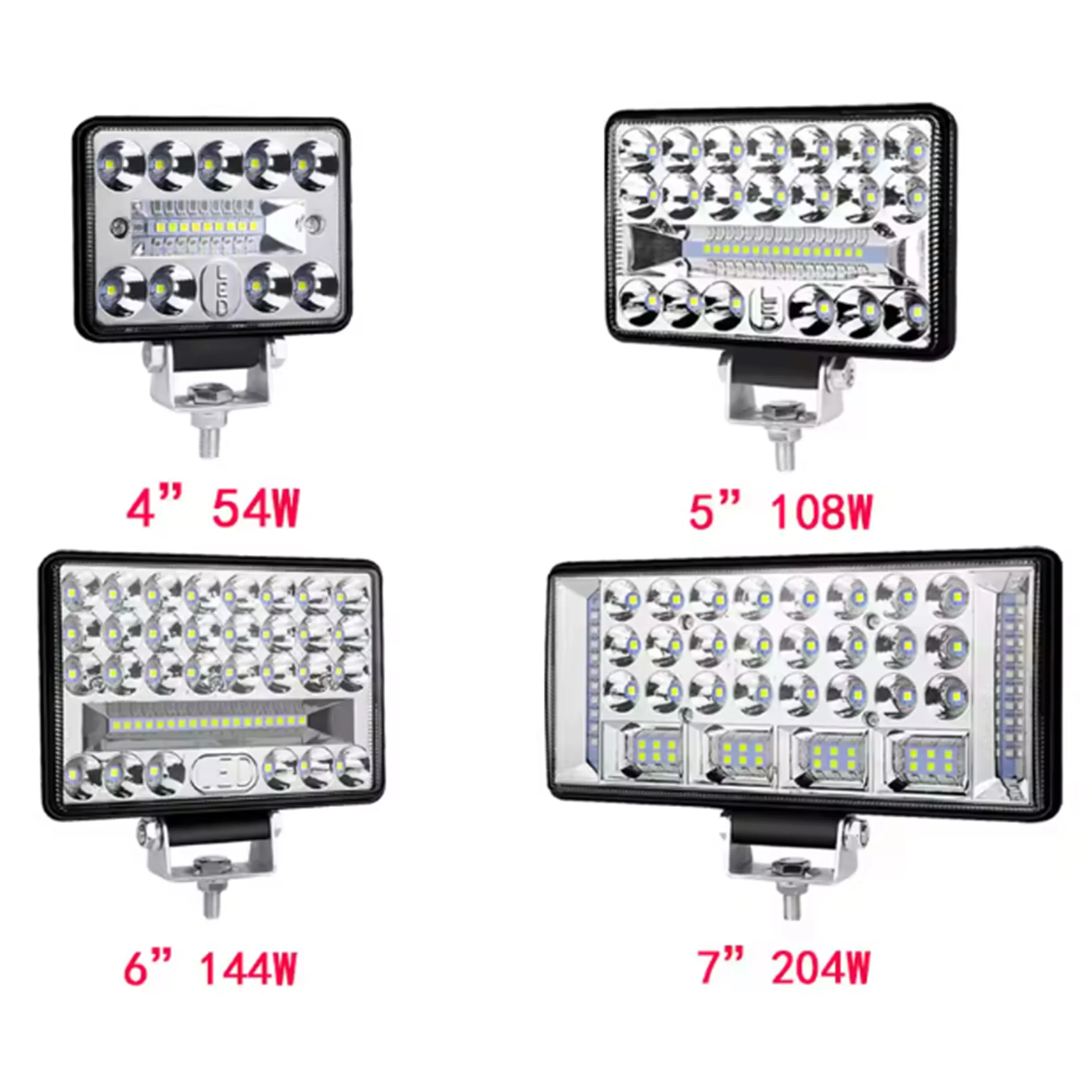

4'' 5'' 6'' 7-дюймовая светодиодная панель для бездорожья, точечный прожектор, светодиодный рабочий фонарь для грузовика, автомобиля, лодки, трактора 4x4, фары для квадроциклов 12 В 24 В
