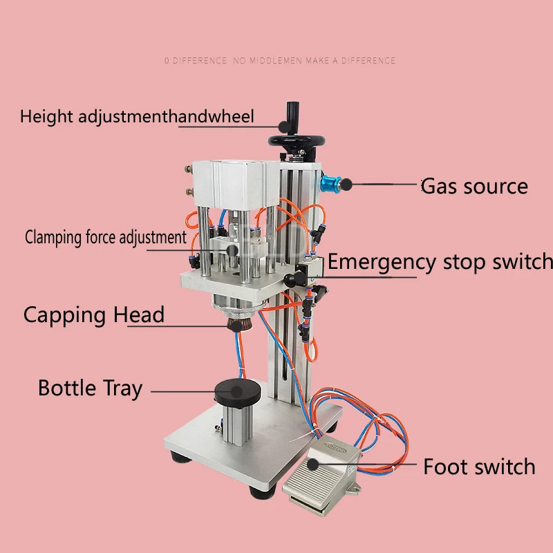Perfume Spray Bottle Capper Pneumatic Screw Capping Machine Desktop Equipment for Cosmetic Factory Bottling