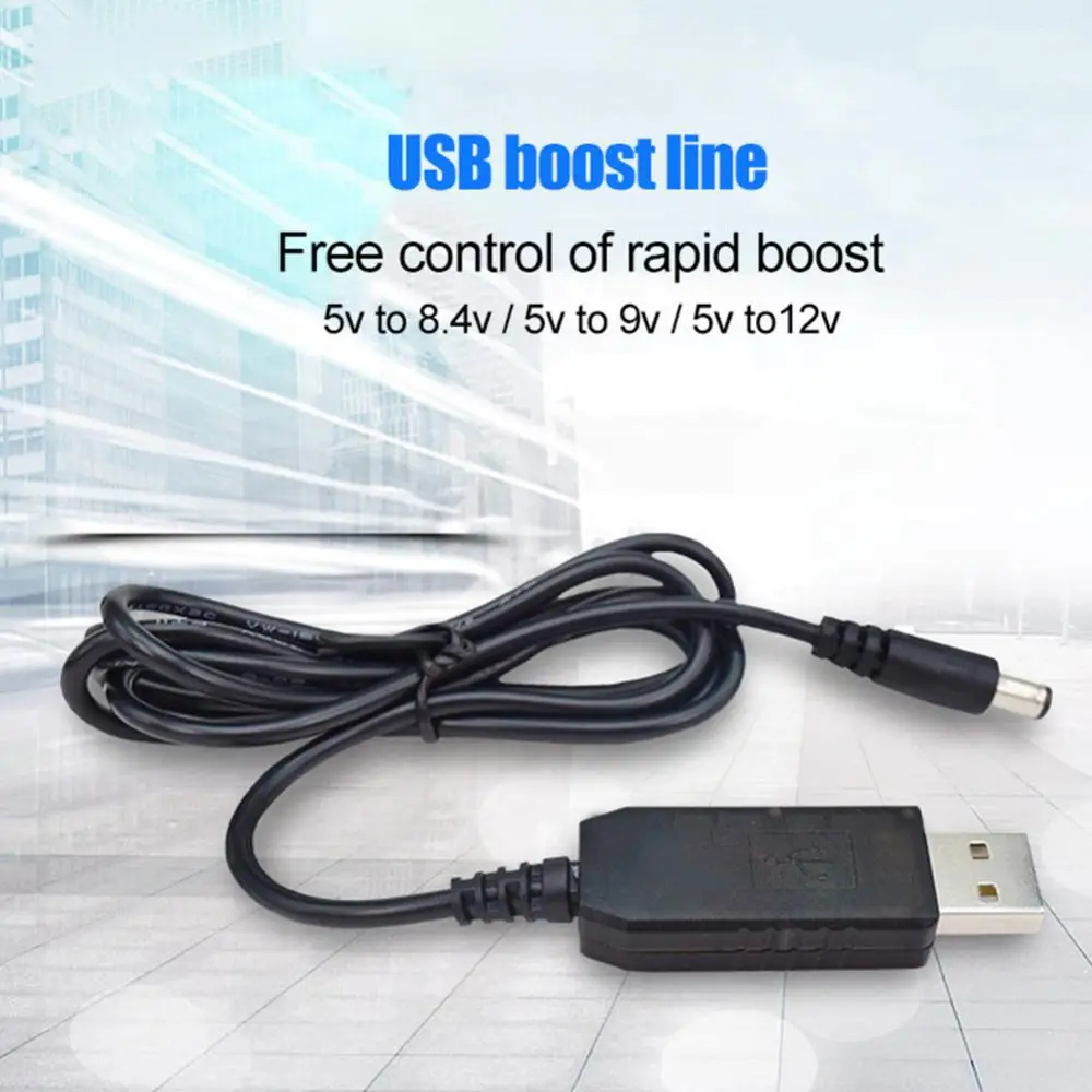 Power Supply USB DC 5V To 8.4V/9V/12V 5.5x2.1mm Male Plug Step-up Adapter Cable