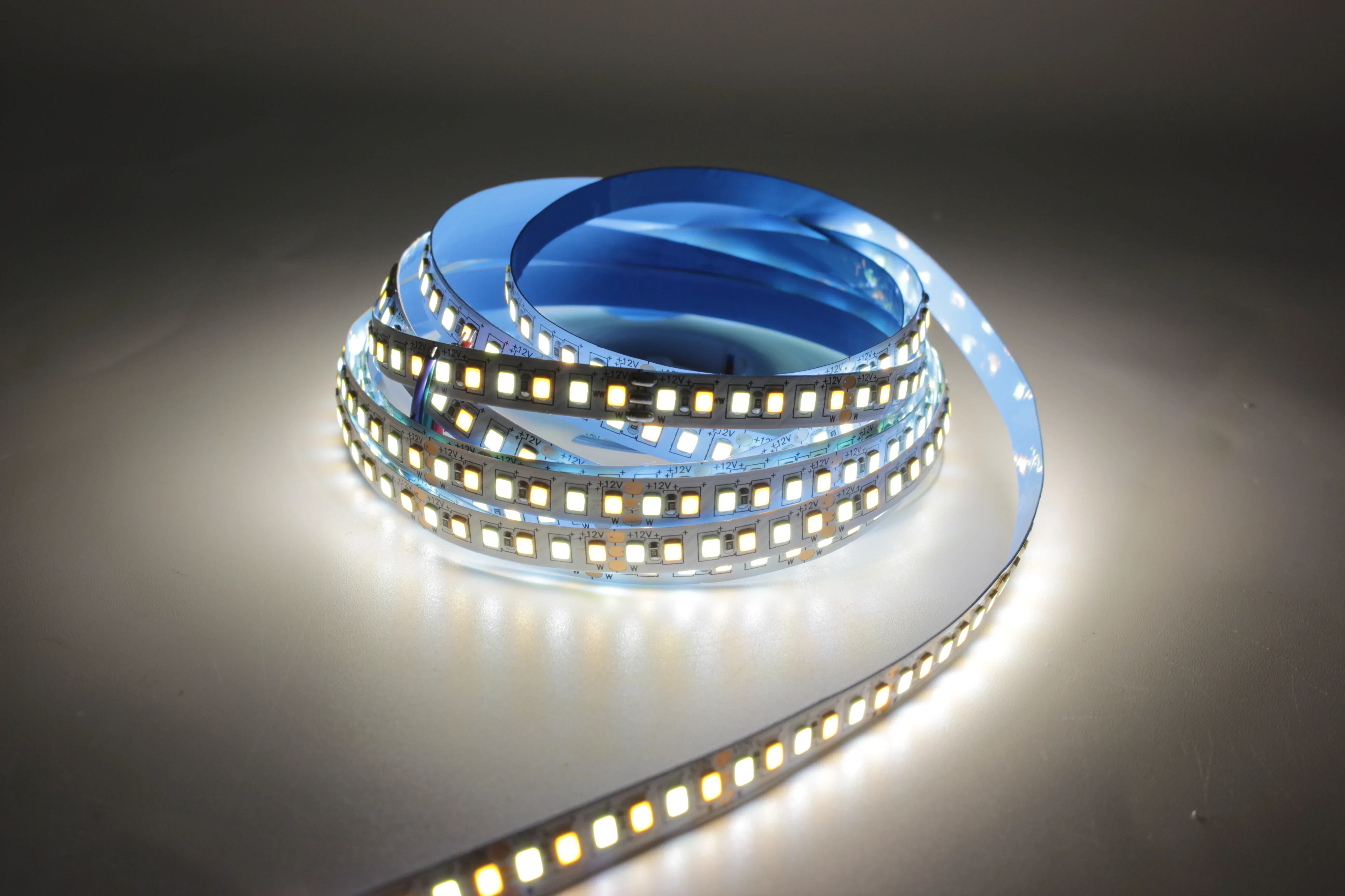 Bande Lumineuse LED Flexible à Température Réglable de 5m pour Document Touriste, CRI80 + SMD2835 CCT, 12V, 24V DC WW CW