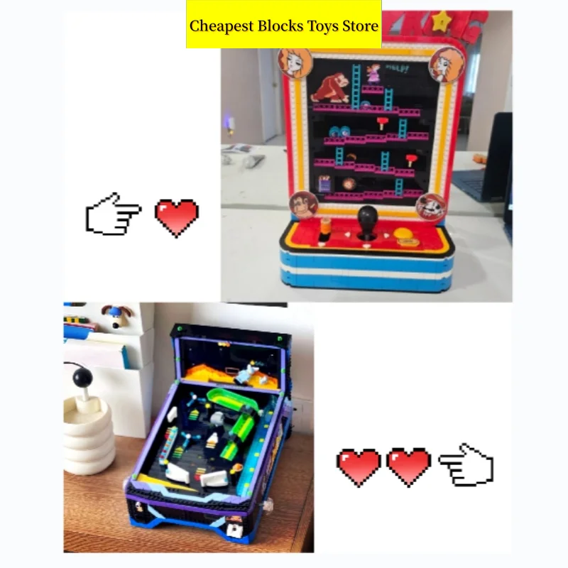 jouets-de-modele-d'arcade-de-machine-a-flipper-fonctionnelle-nouveau-2026-cadeaux-pour-adultes-jeu-retro-table-de-tir-de-billes-blocs-de-construction