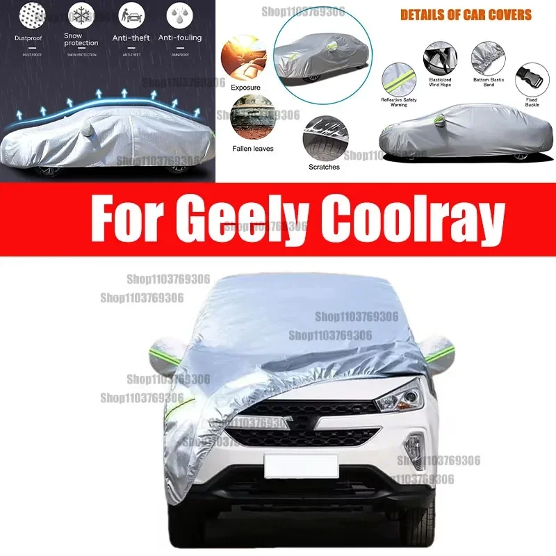 

For Geely Coolray car Cover Dustproof Outdoor Indoor UV Snow Resistant Sun rain Protection waterproof hail cover for car