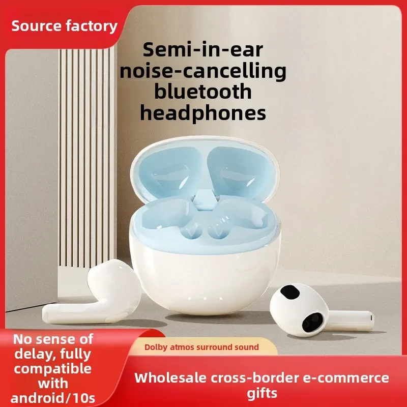2025 New Bluetooth Earbuds True Wireless Semi In Ear Noise Cancelling Long Battery Life High Sound Quality