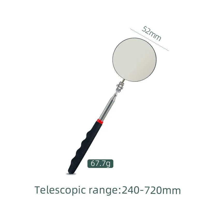 52mm Detection folding mirror 360° rotating reflector universal auto repair tool accessory telescopic bottom inspection mirror