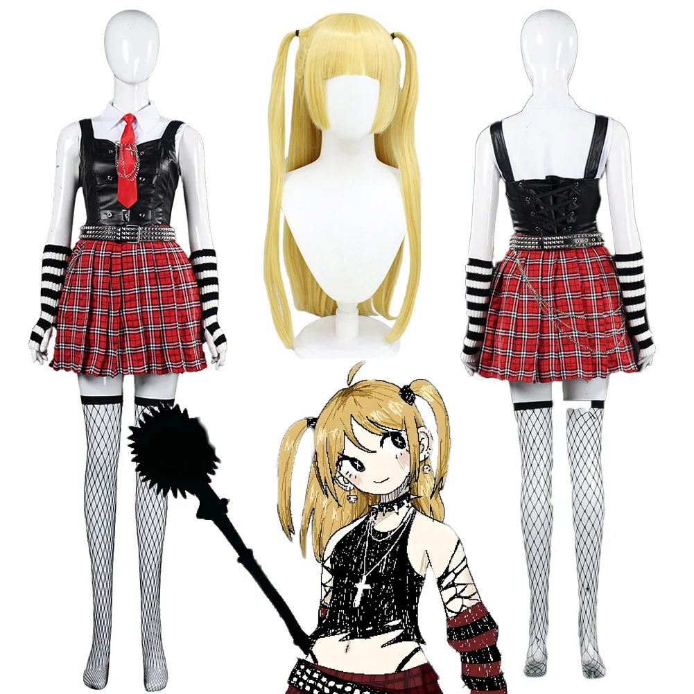 

Аниме Death Note Косплей МисаМиса Платья Парик Одежда Женский Взрослый Вечерние Костюм Для Ролевых Игр Костюмы Хэллоуин Карнавал