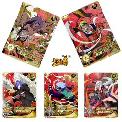 Ar66Pcs/set Kayou Naruto Jiraiya Konan Anime Characters Bronzing Rare Collection Flash Card Cartoon Game Toy Card Christmas Gift