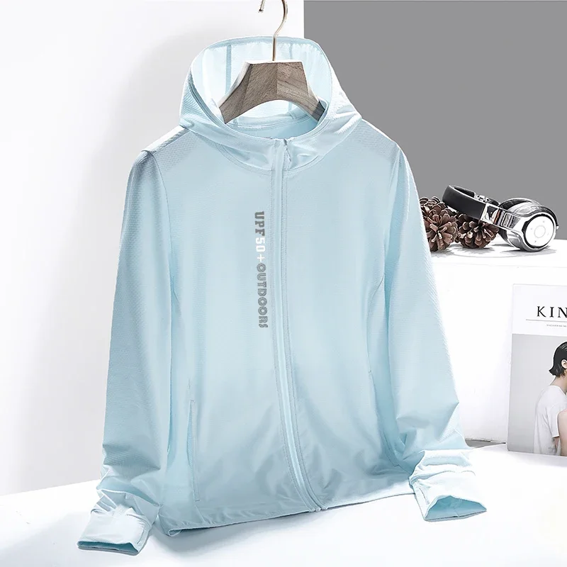 New Summer UV Protection Couple Sunscreen Clothing Comfortable Versatile Breathable Mesh Neutral Outdoor Sports Comfortable Coat