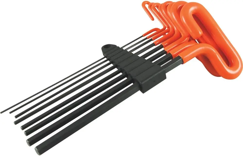 

Tools 8 Piece 9' Long T-Handle SAE Hex Key Set, 5/64' - 3/8'