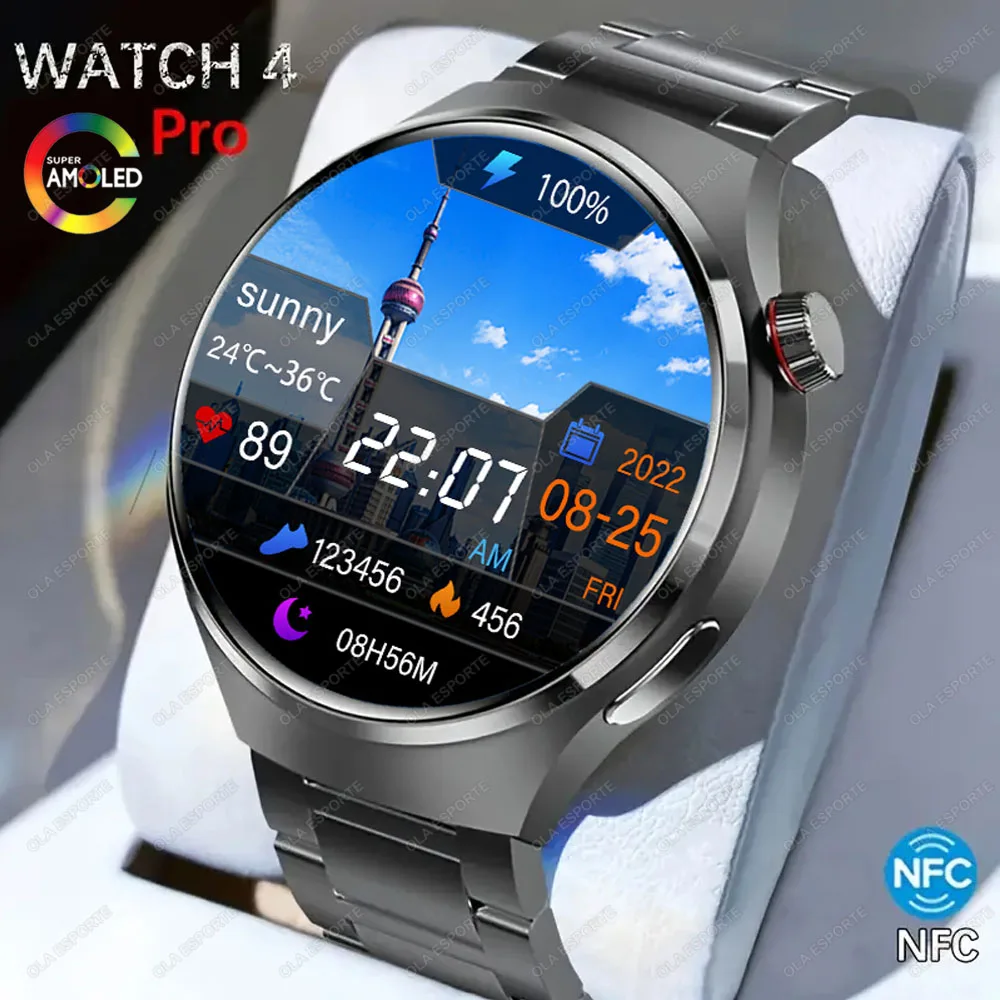 2024 New For Huawei GT3 Pro Smart Watch Men AMOLED 420*420 Screen Heart Rate BT Call Sport Waterproof SmartWatch For Android IOS