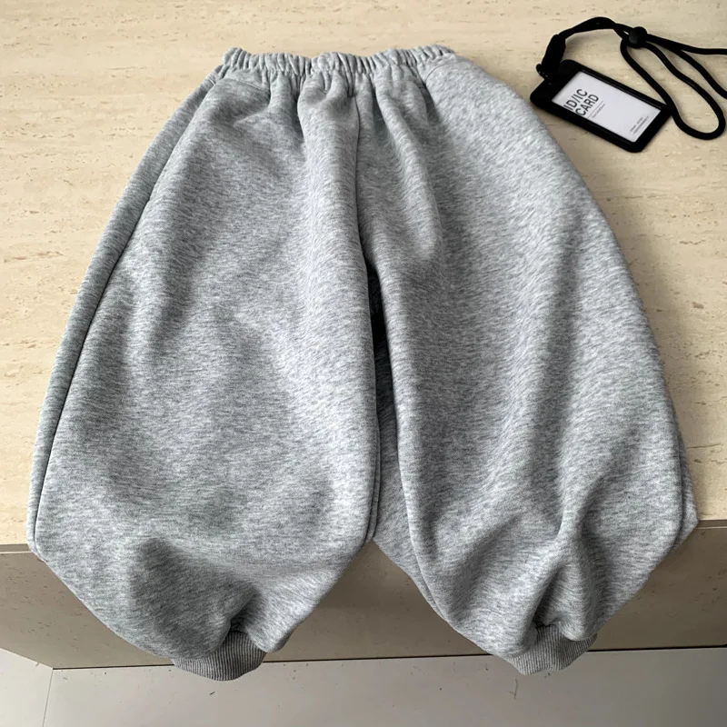 Kids Pants 2026 Spring And Summer New Childrens Wear Korean Style Boys And Girls Loose Denim Pocket Pockety Foot All Match Pants
