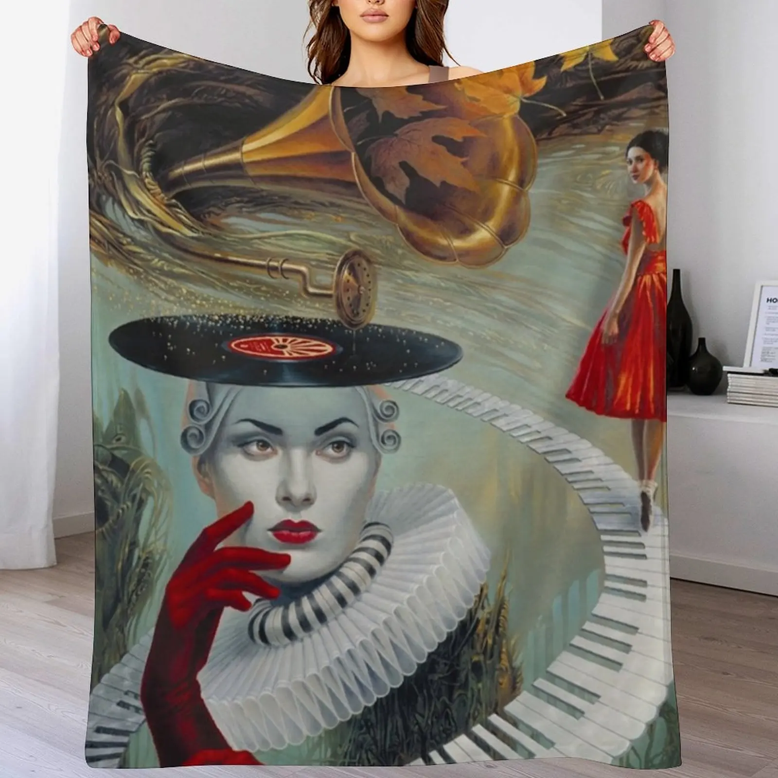 

My Pet Arts: Michael Cheval b.1966 , sounding silence Throw Blanket Camping Soft Big Beautifuls Plaid Blankets