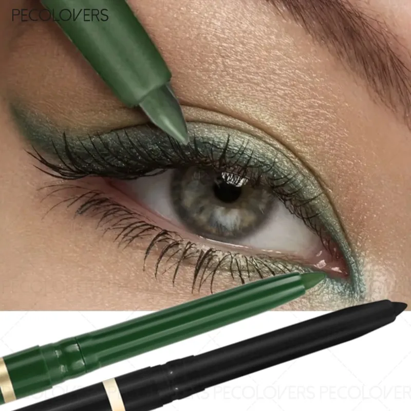1 個のアイライナー、グリーンとブラック、防水性と耐汗性、長持ちとナチュラル、アイライナーペン、アイ化粧品