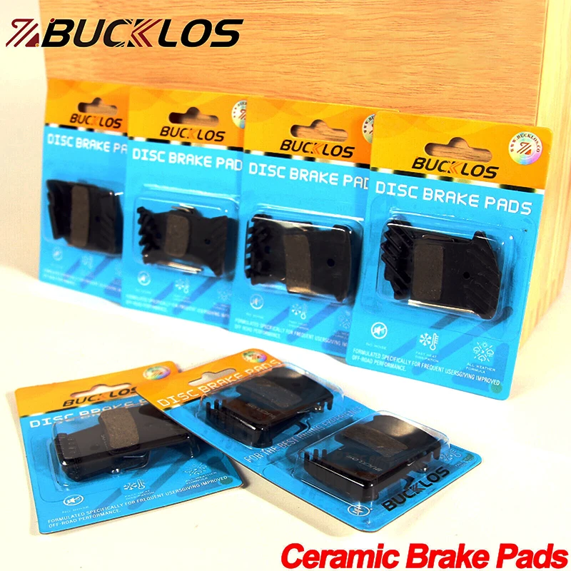 BUCKLOS Ceramic Disc Brake Pads W/Cooling Fins for Shimano L05A N04C NUTT Bike Brake Pad ICE-TECH Bicycle Hydraulic Brake Pads