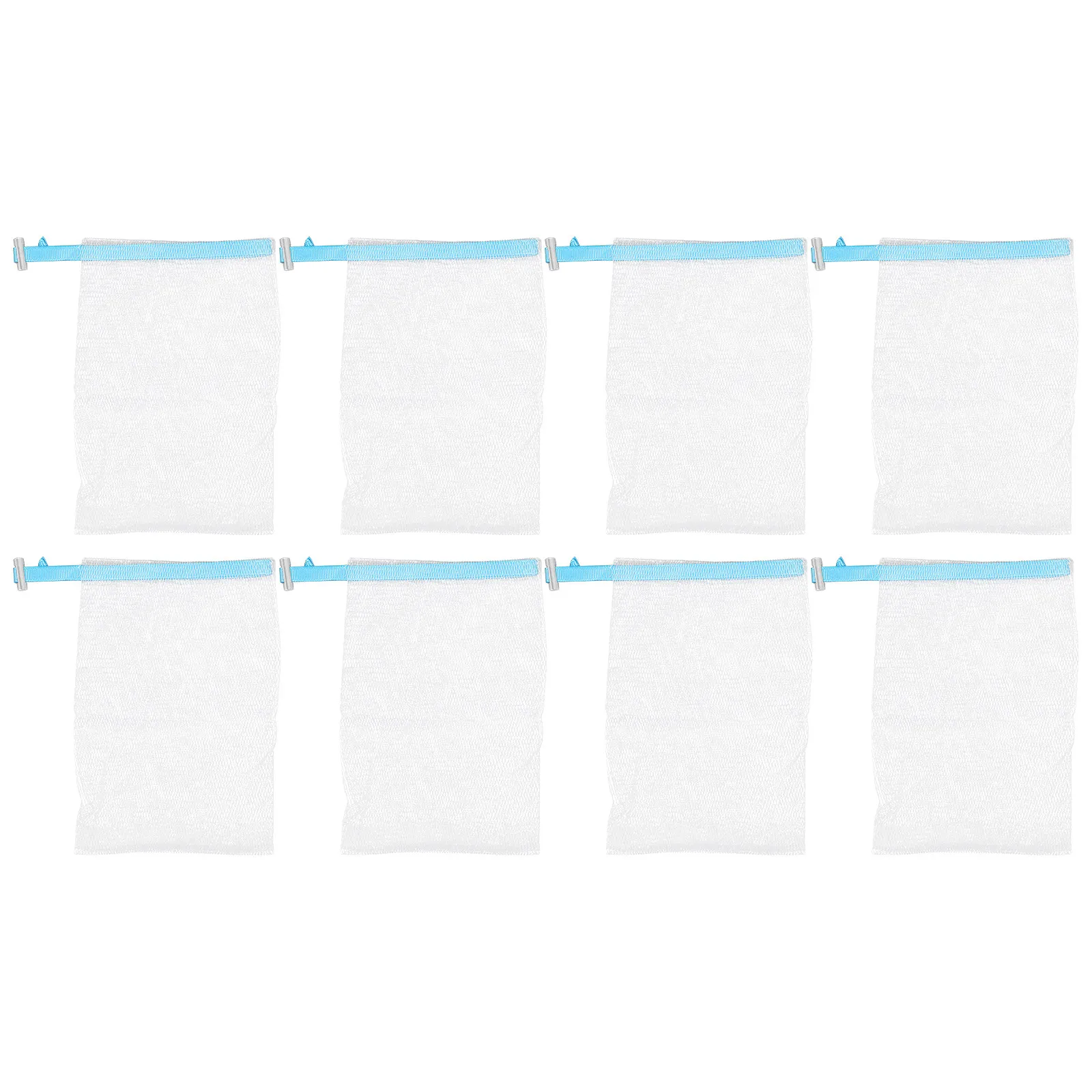8Pcs Face Cleaning Net Soap Net Pouches Lightweight Portable Foaming Mesh Soap Bags Deep Facial Cleansing Exfoliating Mesh