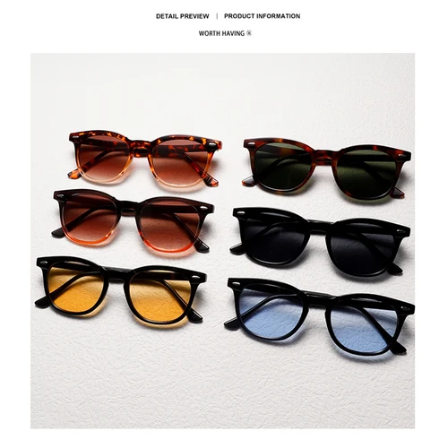 Imagen 2 del producto DDDLONG-gafas de sol cuadradas para hombre y mujer, lentes de sol clásicas, Vintage, UV400, para exteriores, D450