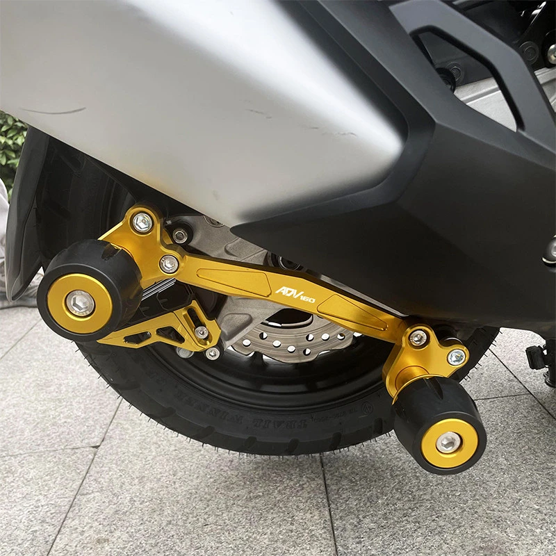 For Honda ADV 160 Motorcycle CNC Rear Axle Exhaust Wheel Anti-Crash Slider Protection Accesorios Anti-Crash Ball Crash Bar
