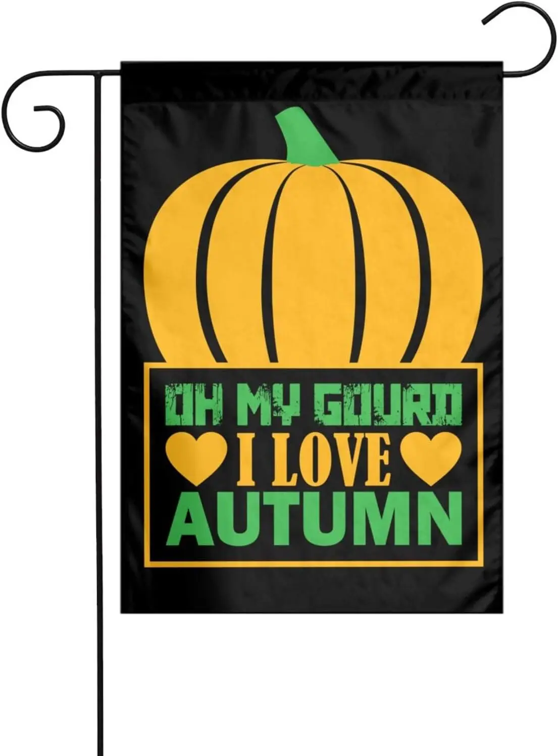 Oh My Gourd I Love Autumn Doppelseitige Gartenflagge, 30,5 x 45,7 cm, wetterfest, für den Außenbereich, Hofdekoration, schnell trocknendes Polyester, Fade Res AAO