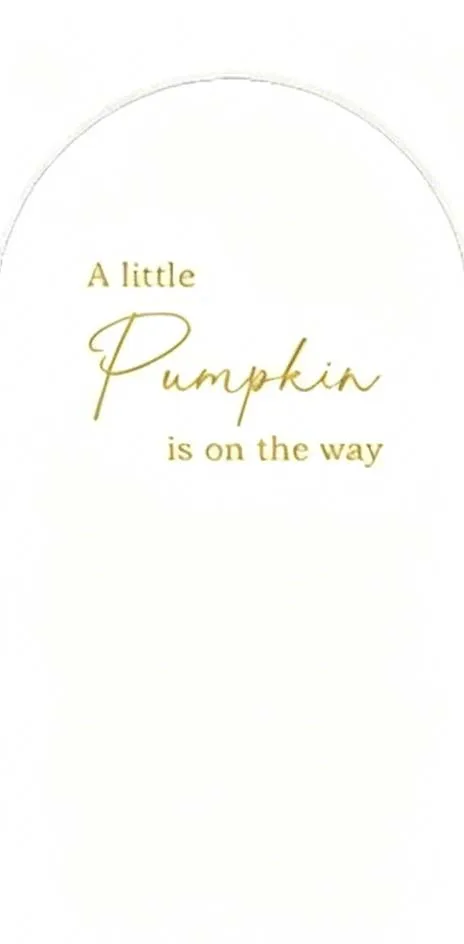 Custom 2-Side Little Pumpkin Baby Shower Arch Backdrop Cover Halloween Autumn Gender Reveal Party Decorations Photography