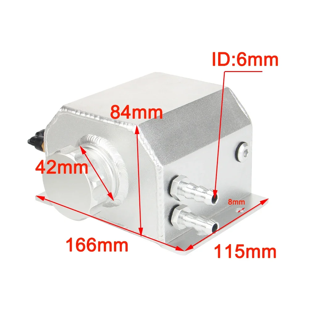 1L Capacity Square Oil Breathable Pot Aluminum Gas Recycling Tank Universal Fit For Most Car Vehicle Accessories