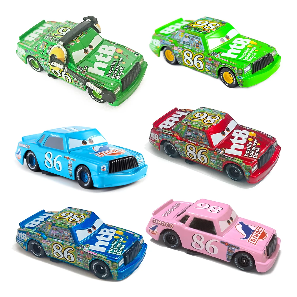 Pixar Cars Piston Cup Racer 86 Chick Hicks Car Model Toy Alloy Material Anime Figures Racing Toys Children's Gifts Collectibles