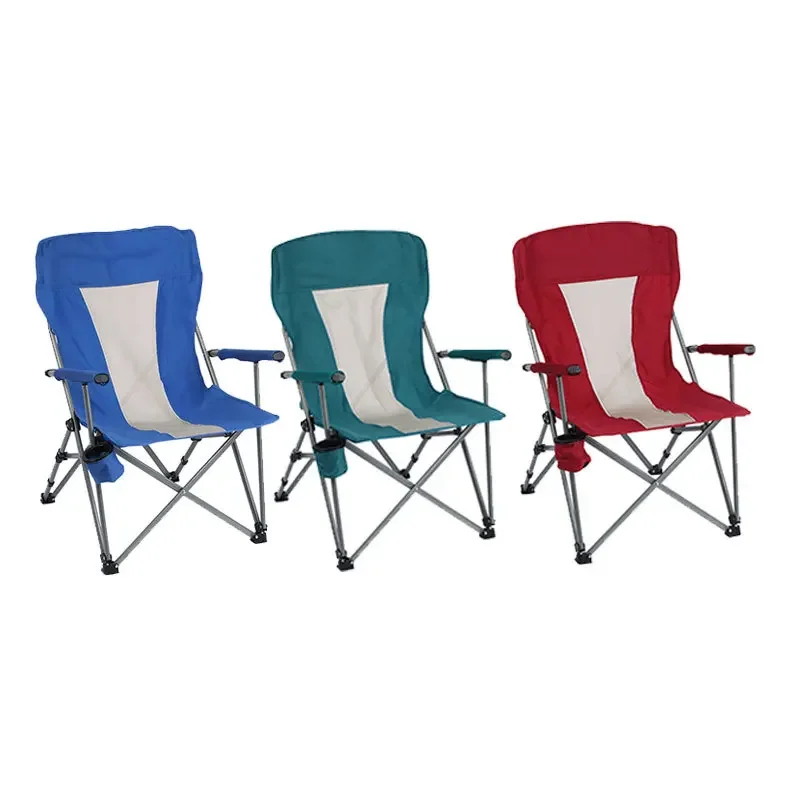 

Supply Outdoor Furniture Folding Armrest Portable Recliner Garden Chair Beach Camping Iron Oxford Fabric Household