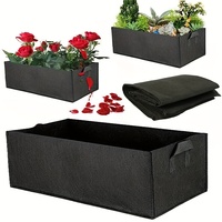 2pcs Grow Planting Bag with Handles 60x30x20cm Garden Felt Grow Bag Rectangle Planting Nursery Pot Vegetable Tomato Planting