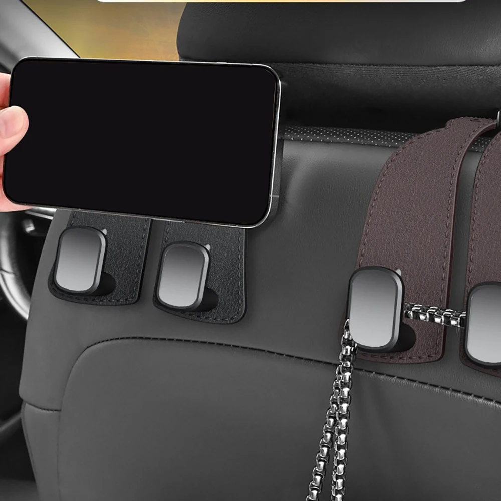 Multi-functional Car Hooks, Seat Back Double Hooks, Car Storage Hooks, Double-Sided Car Hooks, Car Brackets, Front Row Decoratio