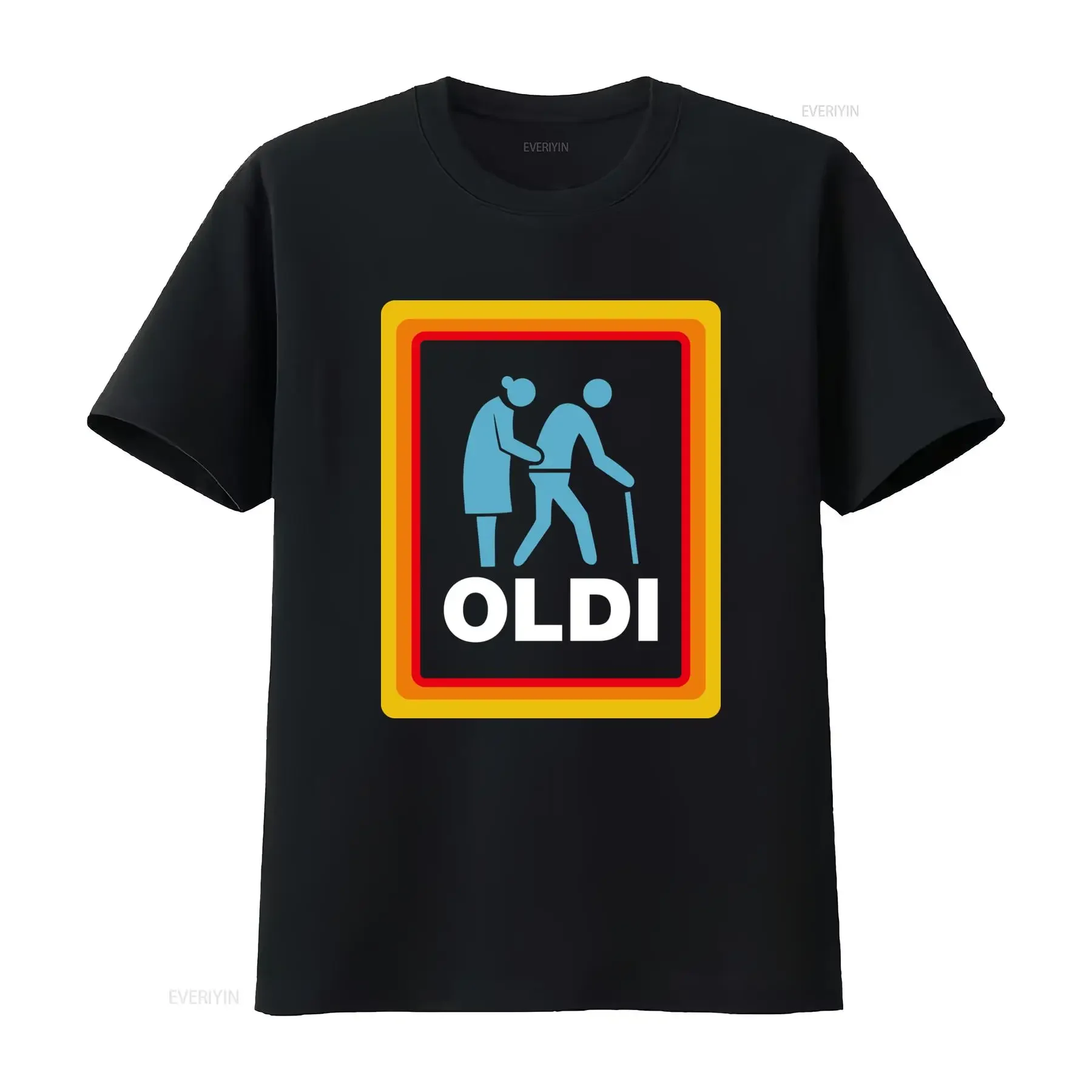 Camiseta Oldi, divertida, con humor, para el Día del Padre, parodia de Aldi, para cumpleaños, vintage, lavada, unisex, estilo streetwear, para uso diario