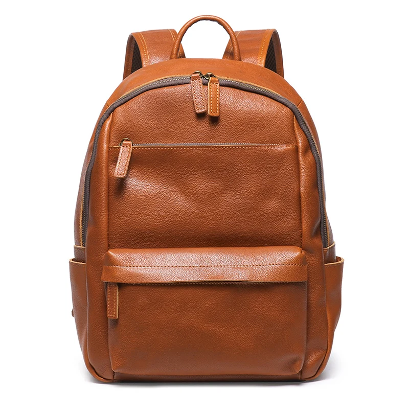 

Men's Leather Backpack Travel Satchel Shoulder Bags Unisex College School Bags 14 Inch Laptop Bag Women's Sports Backpacks