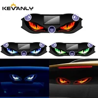 KEVANLY Solar Power Car Demon Eye Light Cool Flashing Warning Light Dynamic Safety Vehicle Signal Lights Universal
