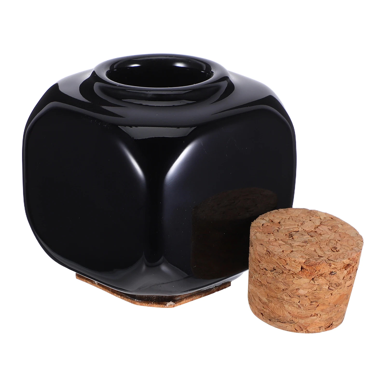 Manicure Ceramic Cork Bottle White Durable Portable Liquid Holder Nail Art Tool for Nail Technician Salon Home Use