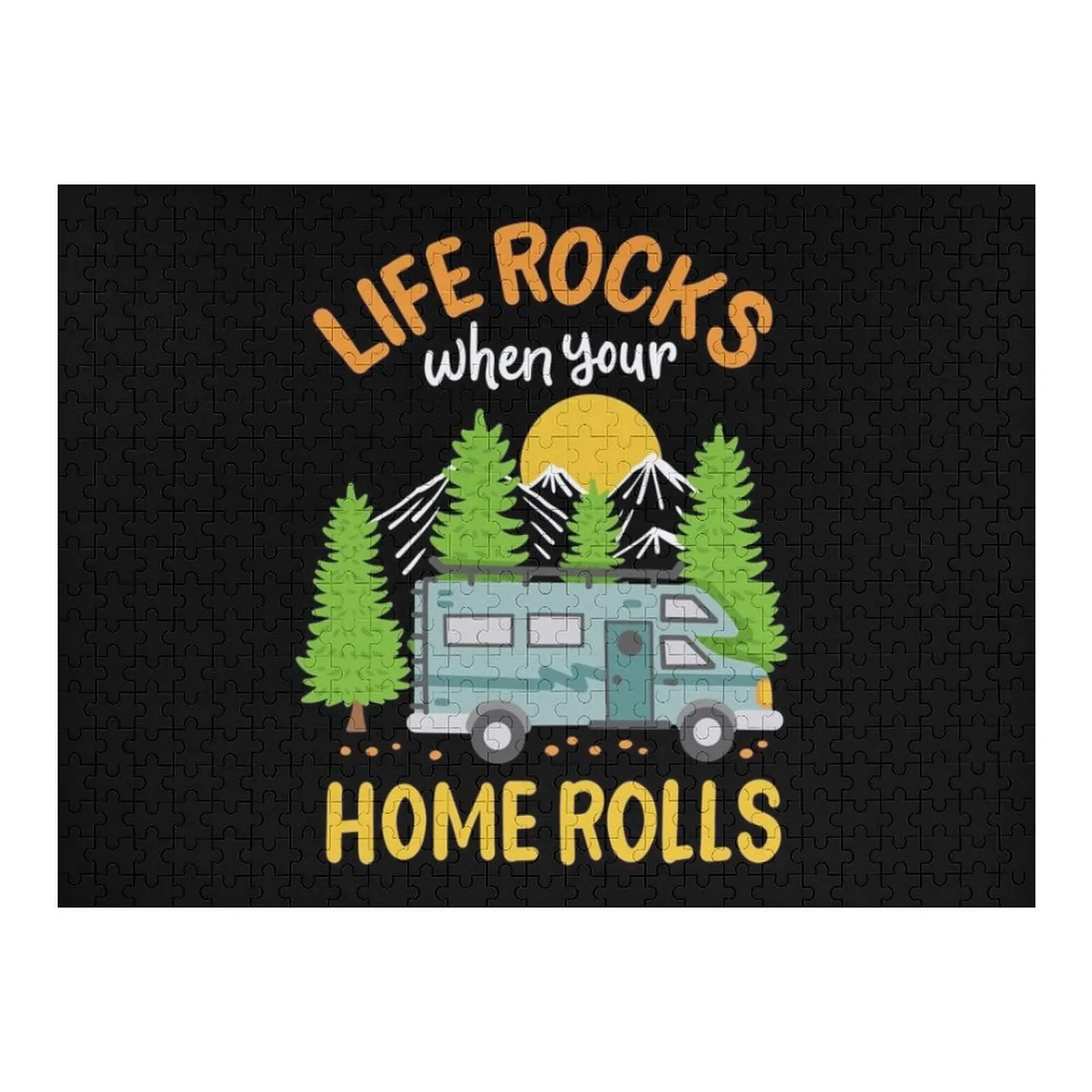 

RV Camping RV Camper Jigsaw Puzzle Personalized Adult Wooden Puzzle