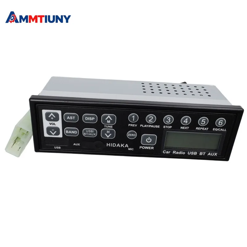 M200 Bluetooth Radio Car Bluetooth Excavator Radio AUX-in Slot AM/FM USB Mic MP3 Player for Komatsu Kobelco Sumitomo Excavator