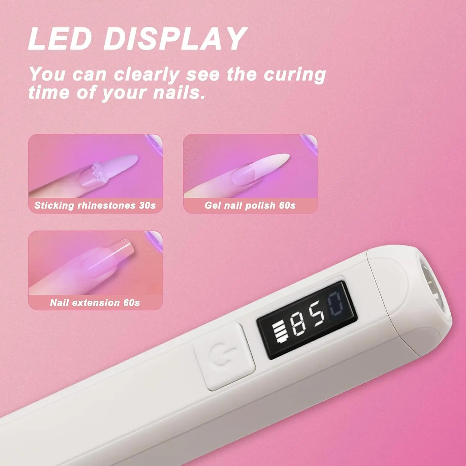 ミニUV LEDネイルドライヤーランプ,ポータブル,USB充電式,速乾性,マニキュアランプ,ジェルネイルツール